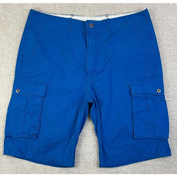 Levi's Cargo Shorts Men's 38 Ripstop Blue Cotton 38x11 Outdoor Hiking Utility - Picture 1 of 10